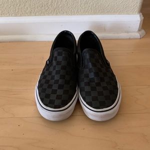 Black Checkered Vans